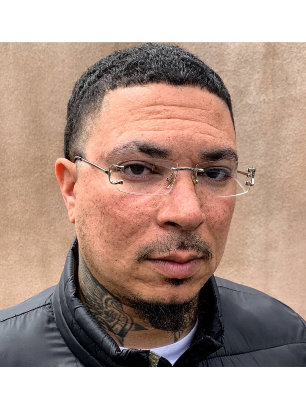 Men's Silver Frame Rimless Stylish Hip Hop Rectangular Clear Lens Glasses